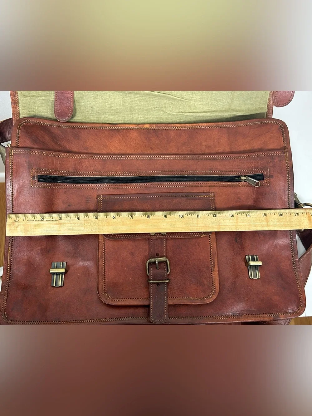 Komal’s Passion Genuine Leather Messenger Bag Briefcase Satchel Laptop Travel